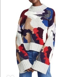 Colorful Abstract Patterned Women's Sweater